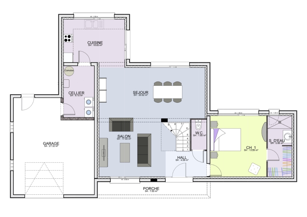 PLAN 3D RDC